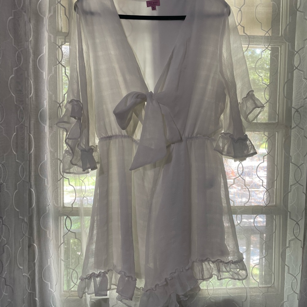 Miami White Luxe Robe Intimates Sleepwear